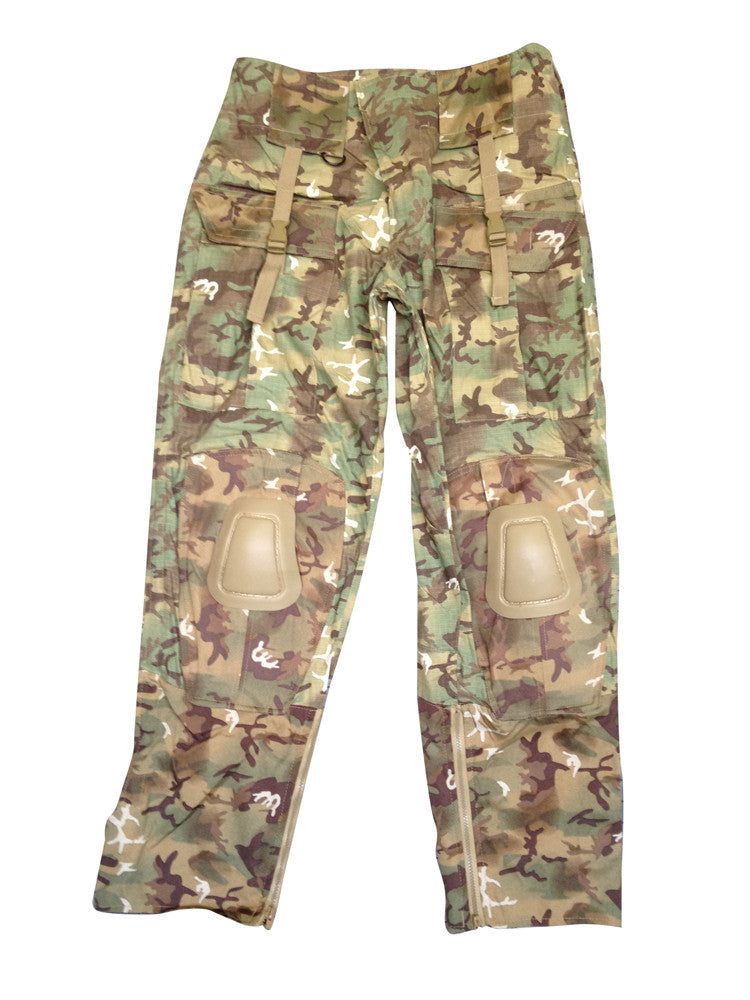 Arid Woodland Warrior Camouflage Trousers Fatigues with Knee Pads …